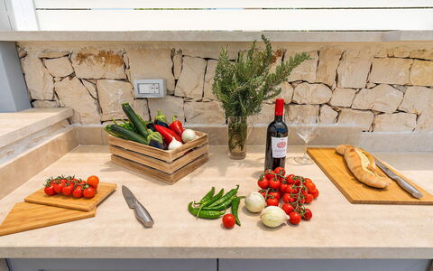 Il Palmeto: Mad, Fremstille, Ingrediens, Frugt, Countertop, Blomsterkrukke, Stueplante, Køkken
