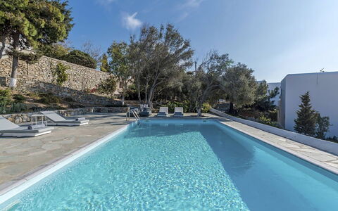 Villa Morena: Blå, Svømmepøl, Kompositmateriale, Flise, Skygge, Udvej, Water Feature, Tropics