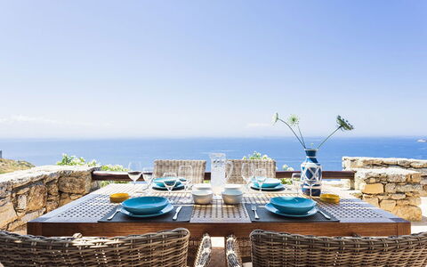 Villa Elpida: Møbel, Bord, Stol, Bordservice, Køkken & Spisebord, Udendørs Møbler, Udendørs Bord, Spisestue, Hav, Restaurant