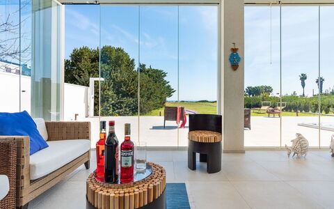 Villa Betty: Møbel, Indretning, Stol, Glas, Skygge, Naturmateriale, Bejdse, Stueplante, Stue, Kaffebord