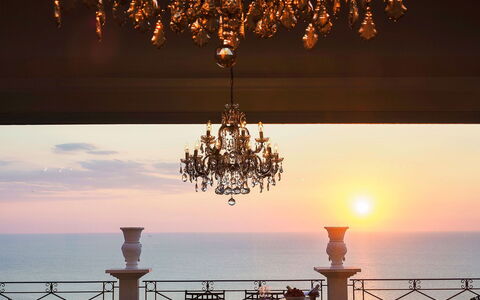 Blue Star Villa: Horisont, Hav, Skumring, Aften, Ocean, Solnedgang, Afterglow, Solopgang, Red Sky At Morning