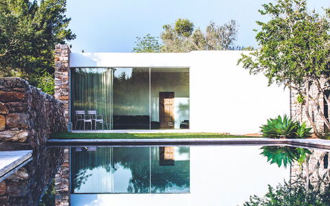 Villa Cave: Have, Landscaping, Naturmateriale, Water Feature
