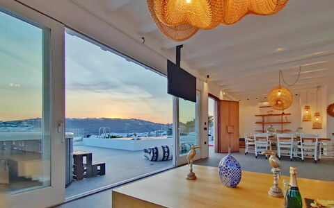 Villa Waves: Udvej, Skygge, Stol, Villa, Hotel, Eco Hotel, Penthouselejlighed, Altan