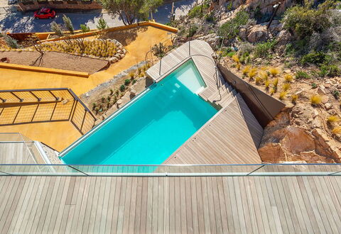 Villa Mirante: Svømmepøl, Udvej, Kompositmateriale, Eco Hotel, Villa, Trappe, Hotel, Ferieby, Udendørs Møbler, Dæk