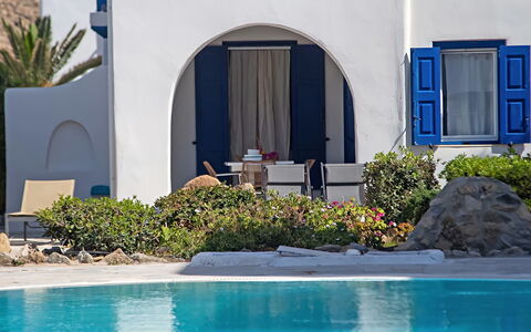 Mykonos Pool House 8: Blå, Svømmepøl, Udvej, Villa, Estate, Eco Hotel, Hacienda, Hotel, Ferieby