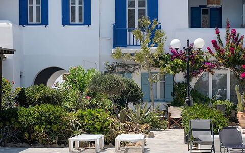 Mykonos Pool House 9: Blå, Estate, Udendørs Møbler, Udvej, Svømmepøl, Hotel, Villa, Eco Hotel, Ferieby