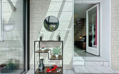 Ty Ar Mor: Indretning, Blomsterkrukke, Stueplante, Glas, Trappe, Design, Lysarmatur, Aluminium, Cykelhjul
