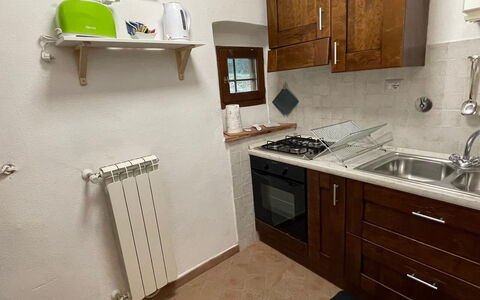 Borgo Antico, Pool, Barberino del Mugello: Køkken Apparat, Køkken, Større Bandage, Træ, Gulvbelægning, Countertop, Komfur, Komfur, Køkkenvask, Cabinetry