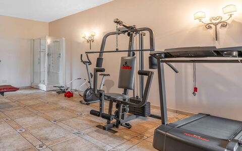 Villa Polistena: Øvelse Maskine, Værelse, Træningsudstyr, Gym, Lysarmatur, Television, Stueplante