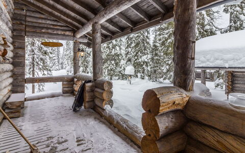 Mäkikelo: Træ, Vinter, Sne, Fryser, Sommerhus, Bjælkehytte, Planke, Hårdttræ, Naturmateriale, Frost