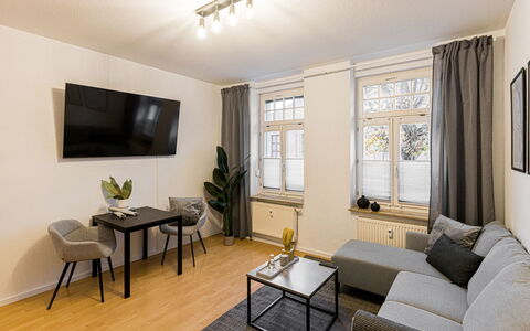 Scandinavian Business Apartment: Indretning, Møbel, Couch, Gulvbelægning, Etage, Træ, Værelse, Stue, Loft, Trægulve