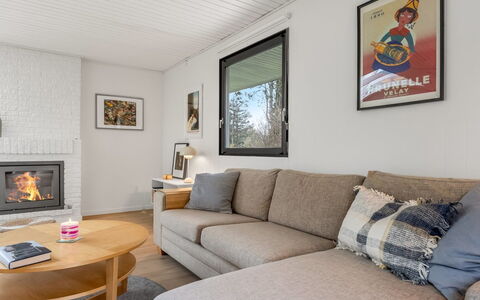 Arild - 700M from the Sea: Couch, Møbel, Indretning, Gulvbelægning, Væg, Stue, Etage, Træ, Værelse, Billedramme