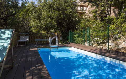 Villa Sole - Exclusive Villa al Conero con Piscina: Blå, Svømmepøl, Træ, Kompositmateriale, Udvej, Fritid, Skygge, Eco Hotel, Udendørs Møbler, Dæk