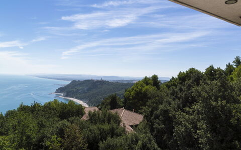 Villa Sole - Exclusive Villa al Conero con Piscina: Himmel, Blå, Daytime, Krop Af Vand, Horisont, Hav, Coastal Og Oceaniske Landskabsformer, Kyst, Ocean, Promontory