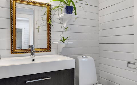 Jalina - 30Km from the Sea: Badeværelse, Toiletbræt, Væg, Sanitærarmatur, Toilet, Indretning, Gulvbelægning, Etage, Håndvask, Badeværelsesvask