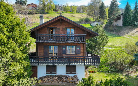Chalet le Trèfle: Hus, Sommerhus, Hjem, Landdistrikt, Stuehus, Hældning, Veranda, Altan, Lærk