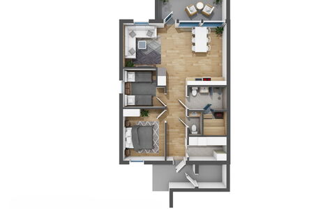 Saariselän Aavahelmi C: Indretning, Etage, Lejlighed, Hårdttræ, Trægulve, Bejdse, Design, Dagslys, Home Dør, Stue