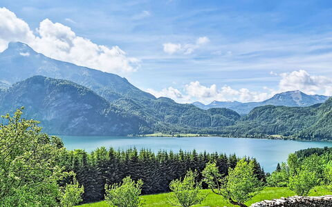 Mondsee Retreat: Bjerg, Vand, Bjergrige Landskabsformer, Grøn, Krop Af Vand, Vandressourcer, Natur, Naturlige Landskab, Bakke, Highland