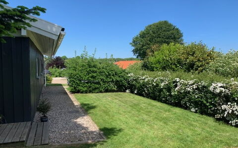 Hedvig - 500M from the Sea: Busk, Have, Bunddække, Hæk, Lawn, Landscaping, Backyard, Skygge, Sommerhus