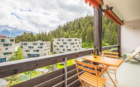 Laax 71: Lejlighed, Altan, Lærk, Bjerglandsby, Pine Family, Eco Hotel