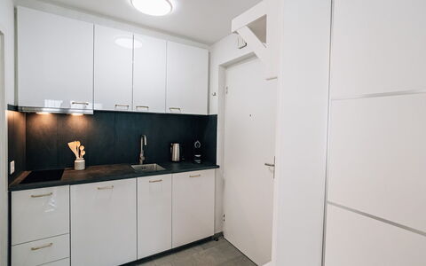 Laax 757: Gulvbelægning, Træ, Indretning, Countertop, Cabinetry, Etage, Loft, Køkken, Værelse, Lejlighed