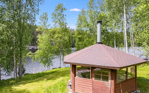 Villa Kaidanjylhä: Træ, Tag, Gazebo, Pavilion, Udendørs Struktur, Sommerhus, Garden Bygninger, Skur, Bjælkehytte, Hytte