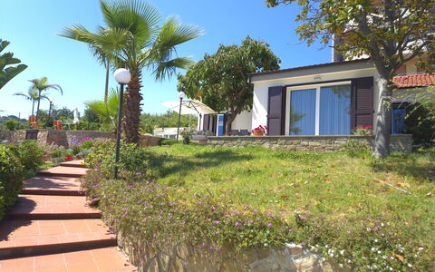 Oasis Villa Sanremo: Busk, Udvej, Have, Eco Hotel, Landscaping, Skygge, Hacienda, Villa, Backyard