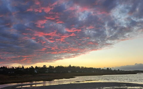 Fridel - 400M from the Sea: Sky, Himmel, Vand, Afterglow, Horisont, Natur, Solnedgang, Skumring, Red Sky At Morning, Orange