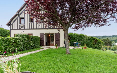 Les Ducs de Normandie: Udvej, Svømmepøl, Estate, Skygge, Landscaping, Eco Hotel, Hotel, Villa