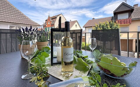 Endingen am Kaiserstuhl 100: Flaske, Glas Flaske, Barware, Vin, Vinflaske, Glasservice, Stueplante, Vinglas