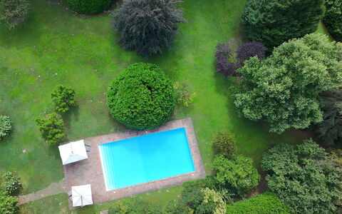 Villa Dorina: Svømmepøl, Busk, Have, Lawn, Landscaping, Backyard, Gård, Fritid, Udvej, Skygge