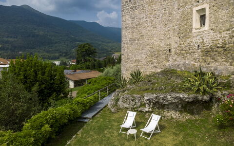 Casa Torre Il Castello: Møbel, Køkken & Spisebord, Stol, Etage, Hav, Altan, Ocean, Udvej, Eco Hotel, Spisestue