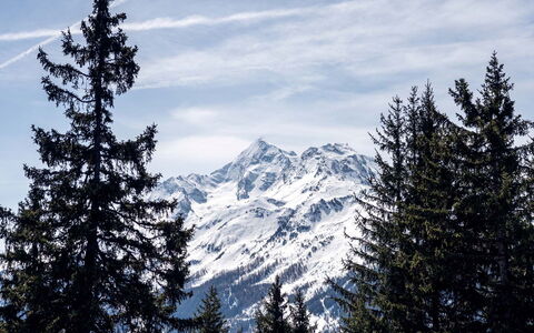 La Rosière 620: Himmel, Sne, Bjerg, Bjergrige Landskabsformer, Træ, Vinter, Afdeling, Ødemark, Bjergkæde