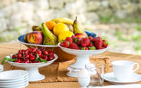 Borgo San Polino: Frugt, Bordservice, Serveware, Mad, Fremstille, Tallerkner, Porcelæn, Plade