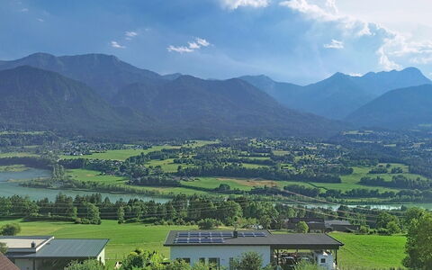 Karawanken Panorama: Himmel, Bjergrige Landskabsformer, Bjerg, Grøn, Bakke, Naturlige Landskab, Highland, Landskab, Bjergkæde