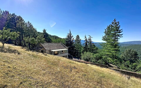 La Bergerie de Portes: Træ, Landskab, Land Lot, Landdistrikt, Sommerhus, Skov, Lærk, Hældning, Eng, Hytte