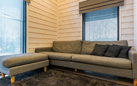 Golfarinkunnas 6A: Couch, Træ, Gulvbelægning, Møbel, Indretning, Stue, Textile, Etage, Brun, Lejlighed