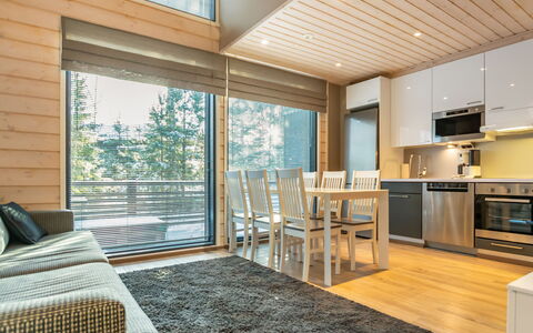 Golfarinkunnas 9A: Indretning, Møbel, Gulvbelægning, Træ, Loft, Etage, Stue, Hjem, Værelse, Trægulve