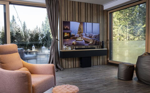 Valera Vita Forest: Møbel, Indretning, Gulvbelægning, Etage, Couch, Stue, Træ, Hjem, Belysning, Television