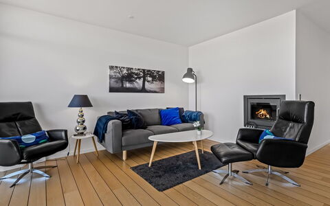 Svane - 70M from the Sea: Møbel, Gulvbelægning, Indretning, Etage, Couch, Stue, Træ, Trægulve, Stol, Hjem