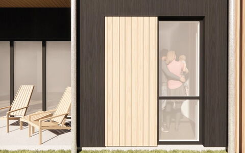 Thormund - 400M from the Sea: Træ, Kompositmateriale, Bejdse, Hårdttræ, Skygge, Home Dør, Sidespor, Design, Krydsfiner, Planke