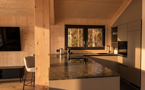 02 Nth055 18F Sup Chalet mit Sauna und Hot Tub 2 e: Træ, Gulvbelægning, Indretning, Loft, Etage, Værelse, Køkken, Lysarmatur, Hårdttræ, Trægulve