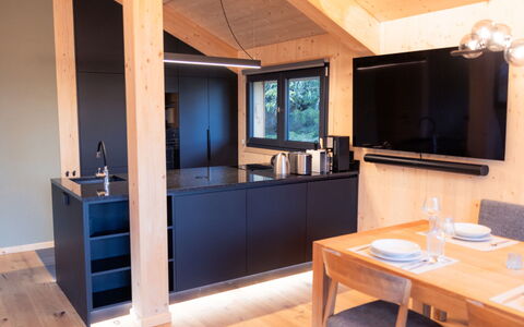02 Nth030 Sup Chalet mit Sauna und Hot Tub 2 Etage: Træ, Gulvbelægning, Indretning, Etage, Loft, Hårdttræ, Bejdse, Countertop, Køkken, Klarlak