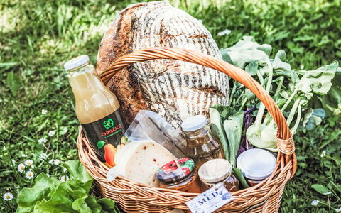 U Šenkýře Mikeše: Kurv, Picnic, Picnic-Kurv, Wicker, Mad, Frugt, Fremstille, Naturlige Fødevarer, Hæmme