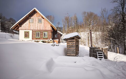 U Kazíků: Bygning, Hus, Træ, Hjem, Vinter, Sne, Sommerhus, Tag, Fryser, Sidespor