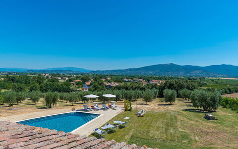 Villa Pucci 12: Himmel, Blå, Svømmepøl, Udendørs Møbler, Landscaping, Liggestol, Eco Hotel, Udvej, Paraply