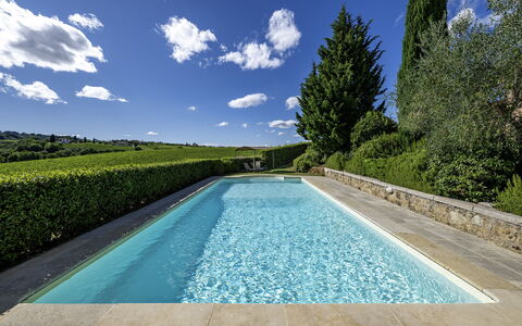 Casale dei 12: Blå, Vand, Svømmepøl, Busk, Kompositmateriale, Have, Hæk, Landscaping, Water Feature