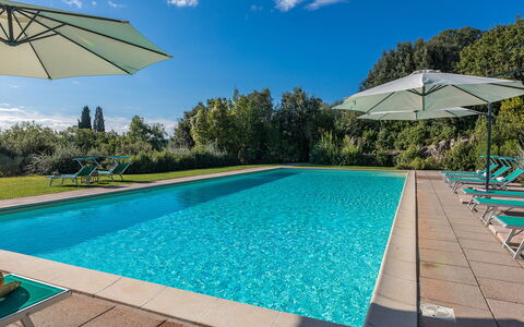 Villa Il Foramasso 10+2: Blå, Svømmepøl, Udvej, Eco Hotel, Landscaping, Villa, Hacienda, Hotel, Thermae, Water Feature
