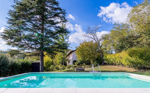 Cascina la Valle 10+2: Blå, Svømmepøl, Have, Skygge, Landscaping, Backyard, Afspejling, Water Feature, Udvej, Eco Hotel