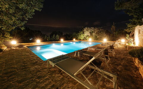 Villa Giari 8: Svømmepøl, Udvej, Kompositmateriale, Nat, Water Feature, Eco Hotel, Fritid, Thermae, Landskab Belysning, Udendørs Møbler